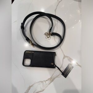 Brand New! The Emma crossbody iPhone 11 case. Black/gold 100% genuine leather.